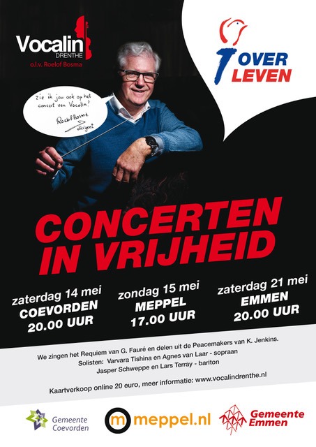 Bevrijdingsconcert Vocalin Drenthe - concerten | Ontdek Meppel | Weet wat er speelt. 