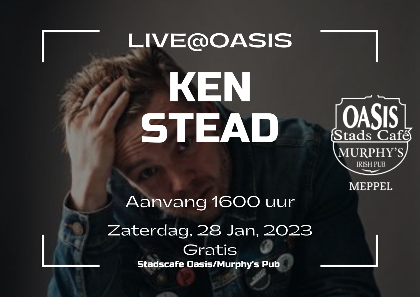 Ken Stead Live@Oasis - concerten | Ontdek Meppel | Weet wat er speelt. 